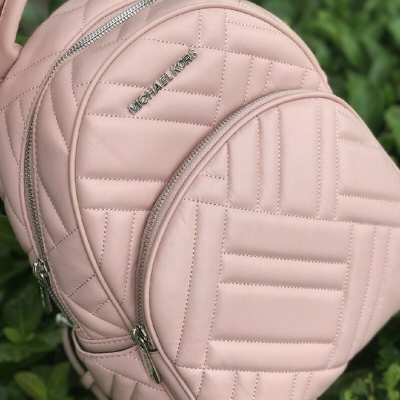 Michael Kors Handbags - Michael Kors MD Backpack Quilted Leather Pink